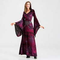 Gothic čipke up haljine za žene bez rukava srednjovjekovna haljina vintage renesansne pare duge haljine