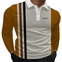 Prednji protok Muška bluza rever na vrhovima od vrata Polo majica Atletska majica Dugi rukav Tee Style