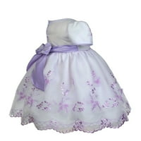 Djevojčica za bebe Djevojka Formalna zabava Cveća lavanda Lilac haljina za 36 mmths