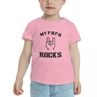 Moj papa stijene smiješne majice malih majica za dječake djevojaka