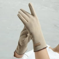 Čvrsta boja njemačke kožne rukavice s T-Ouch ekranom za klirens za odmor za inde prste