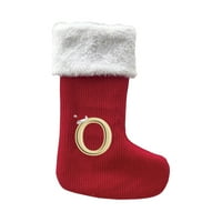 Božićno pismo čarape ukrasi ukrasi crveno božićno stablo ukrase Viseći privjesni ukrasi Abeceda Xmas