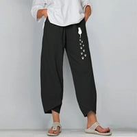 Akiigool ženske hlače Ležerne prilike za rastezanje golf Capri hlače za žene, casual joga haljina Radni