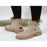 Gomelly Womens Winter Warmie Warm gležanj Boot Lug Sole čizme za snijeg Udobne kratke čizme Vanjske