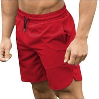 Muškarci Solid prozračne fitnes sportske kratke hlače Brze sušenje Ttraning hlače pet-točke hlače Muške