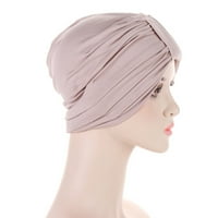 Dame šešire Čvrsta boja Knot modna turbana kapa za glavu za spavanje glava za spavanje ugodne stilizirane