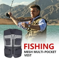 Ljetna ribolovna jakna sa prednjim džepovima višestrukim patentnim zatvaračem, prsluci sa zatvaračem