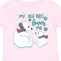Inktastic moj veliki bro voli me - sladak Polarni medvjedi poklon dječaka malih majica ili majica mališana