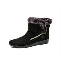 Woobring dame Winter Boot Wedge Casual Booties Mid Calf tople snježne čizme Radne cipele Prozračne gležnjače
