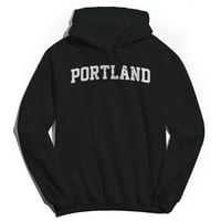 Portland grafički mornarsko heather muške pamučne pulover hoodie