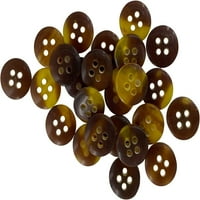 Orgač shop okrugli plastični gumbi za šivanje za DIY CRAFT CARDIGANS, Scrapbook, Tan Brown