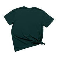 Cleariance Ležerne majice za žene, kratki rukav vrhovi ljetni okrugli vrat Modni slovo uzorak ispisano