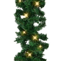 Ikayaa božićni vijenac sa LED svjetlima 16.4 '