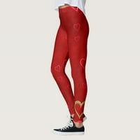 Xinqinghao Plus Veličina Yoga Hlače za žene Žene prilagođene ljubav tiskane hlače Prilagođene gamaše