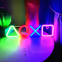 Neonski znak PlayStation Light za spavaću sobu Decor Decor USB Pokreće personalizirani icon Gaming Pribor