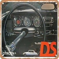 Metalni znak - Citroen DS Vintage ad - Vintage Rusty Look