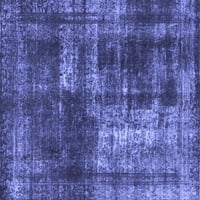 Ahgly Company u zatvorenom kvadratu Sažetak plave moderne prostirke, 5 'kvadrat