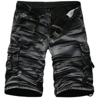 Caveitl Muške velike i visoke kratke hlače, Muška ljetna moda na otvorenom Ležerne tipke Pocket Sport