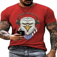 Capreze Boys Eagle Ispisani vrhovi Tanak okrugli vrat majica za turističku bluzu Majica kratkih rukava