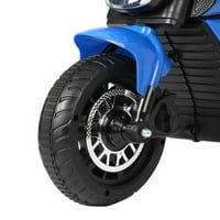 Kosotower 6V Dječja vožnja motociklom sa farovima, biciklom na 3 kotača na 3 kotača - plava