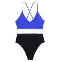 Ženski kupaći kostimi Boja Blok Bikini JumpSuits Meka vreća Konzervativni kupaći kupalište