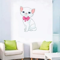 Šarmantna bijela mačka obožavana crtana lika Zidna umjetnost Vinil naljepnica Mural Baby Kids Soba Spavaća