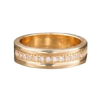 Nakit za žene Žene Srebrna, Zlatni prsten Bijeli rivestone vjenčani prstenovi veličine 6-10