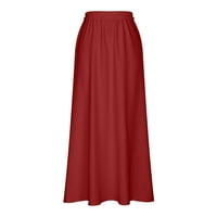 Duga elastična stručna suknja za žene Modni struk Zip suknje kožna suknja suknja od suknje