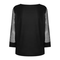 Ljetni vrhovi za žene Trendy mrežice dugih rukava modne majice Pulover vrhovi labavi FIT TEE bluza na