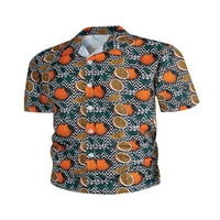 Colisha Muška majica Dugme Donje vrhovi majica kratkih rukava Casual Beach Rever Neck Tee Green XL