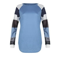 PXIAKGY Bluze za žene koje žene Topso izrezdailkazualni gornji plavi + s