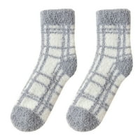 Simu gležnjače trčanje čarape Sportske žene Plastirane plišane zimske spavaće čarape kuće čarape krevet