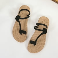 Neugledne odrasle žene sandalne sandale za žene Ležerne ljeto Široko širine tkani papuče nožni sandale