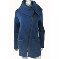 Caicj ženski modni zimski kaput dugih rukava rever up up ubrzana šljokica ogromna jakna s modom, 5xl