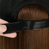 Frizura kapa za kosu šešir bejzbol duga podesiva perika za kosu pričvršćena kosa ravna perika za zatvaranje