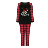 Comfy Slatka božićna pidžama Početna Dvodijelna plaža Mama postavljena roditelj-dječja odjeća crna