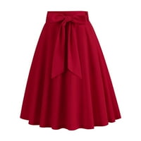 Ociviesr Dame Elegantni temperament Retro Puni u boji džepne kaiševe kožne suknje za žene Ženske duge