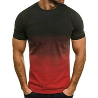 Teen odjeća Muški ljetni slobodno vrijeme Sportska majica Modni rever 3D gradijentski kratkih rukava
