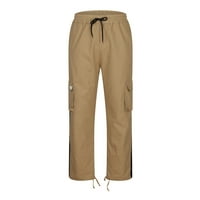 Muške planinarske pantalone za planinarenje Stretch multi-džepne ravne noge Jogger casual vanjske lagane