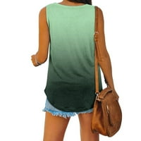 Aurouralne bluze bez rukava za ljeto u velikim ženskim veličinama Modna puna boja V-izrez Udobna majica