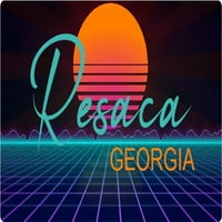 Resaca Georgia Vinil Decal Stiker Retro Neon Dizajn
