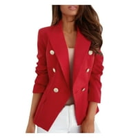Cleariance ženski kaput žene plus veličine svilena satenska jakna formalni kardigan džepovi radne kapute
