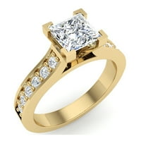 Zaručni prstenovi Princess rez dijamantski prstenovi za žene 14k zlato 1. ct tw