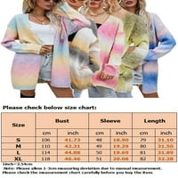 Niveer dame casual dugih rukava pleteni džemperi žene labave kardigan Rainbow ispisana salon zimske