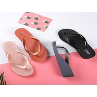 Woobling dame ženske ljetne sandale s niskim klinom za nožni prst Post Holiday Beach Flip Flops veličine