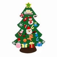 Felt Christmas Drvo Diy 32ft sa ukrasima Xmas Dekoracija Kućni zid Viseći dječji filc Craft Kits Party