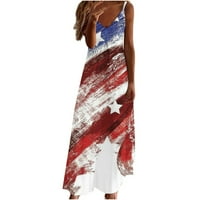 Ženska američka haljina za zastavu Četvrta haljina Patriotske ljetne haljine Neovisnosti Dan odjeće