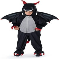 Dress-up-America Dragon kostim za djecu - Crni zmaj prerušiti se za djevojčice i dječake velike