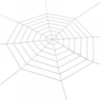 Halloween Giant Spider Web Dekoracija, 9,8ft Okrugli lažni pauk elastični remen za unosno i vanjsko