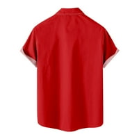 Havajska majica za muškarce Clearence Men Casual Solid Gumbi plaža sa džepnim poklopcem kratkih rukava bluza pokloni za muškarce do 60% popusta